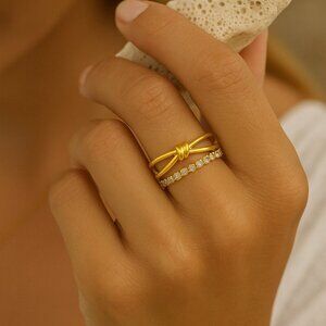 14k Gold Vermeil Knot Ring​